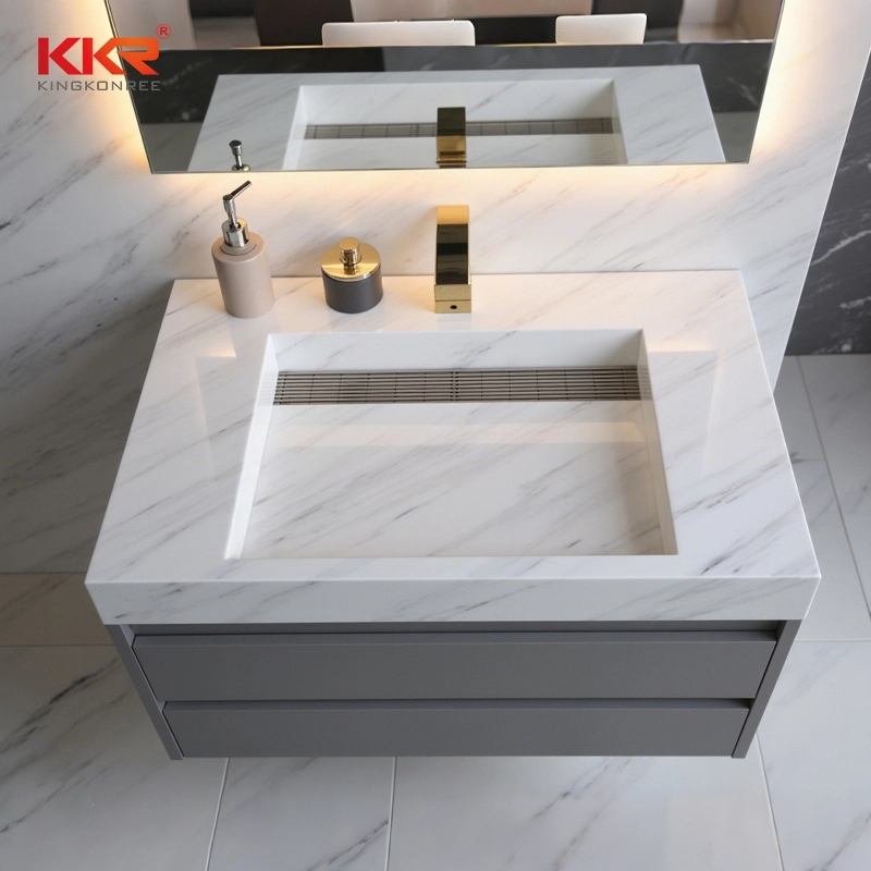Hôtel de luxe Custom Mur Murd Vanity Vanity Wash Modern Wash Basin pour salle de bain KKR-M8902 1