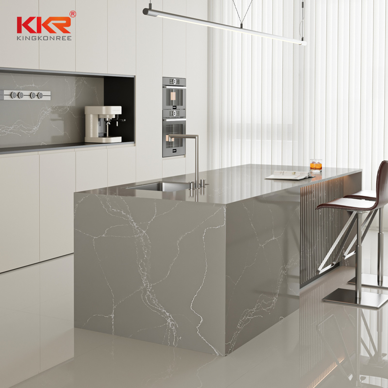Solid Surface Sheets Artificial Marble Stone 0% Silica for Kitchen ...