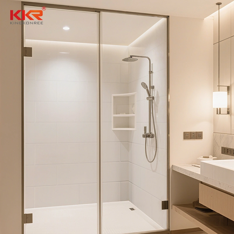 Shower Walls for Contemporary Bathrooms Cultured Marble Shower Surround 1