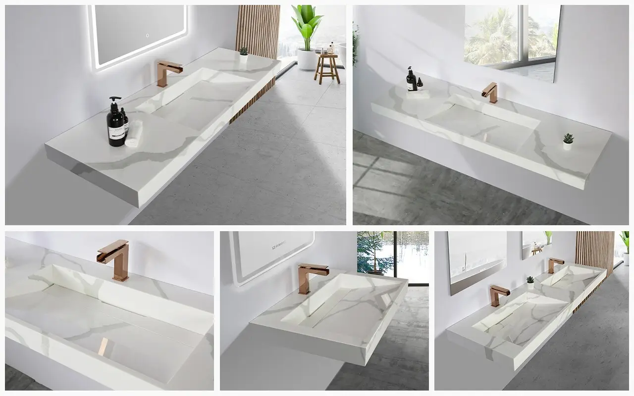 KingKonree black wall sink customized for home 3