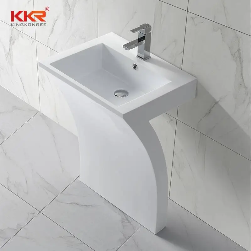 Lavabo da appoggio in superficie solida in marmo acrilico dal design unico a 7 forme KKR-1393 1