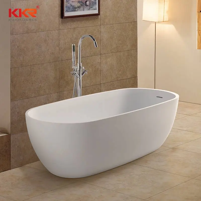 Five Star Hotel Standard Acrylic Solid Surface Freestanding Bathtubs KKR-B027 1