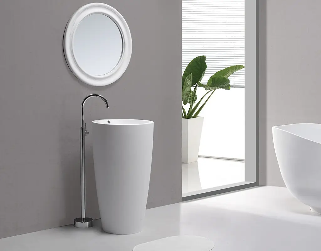 rectangle pedestal sink customized for bathroom 2