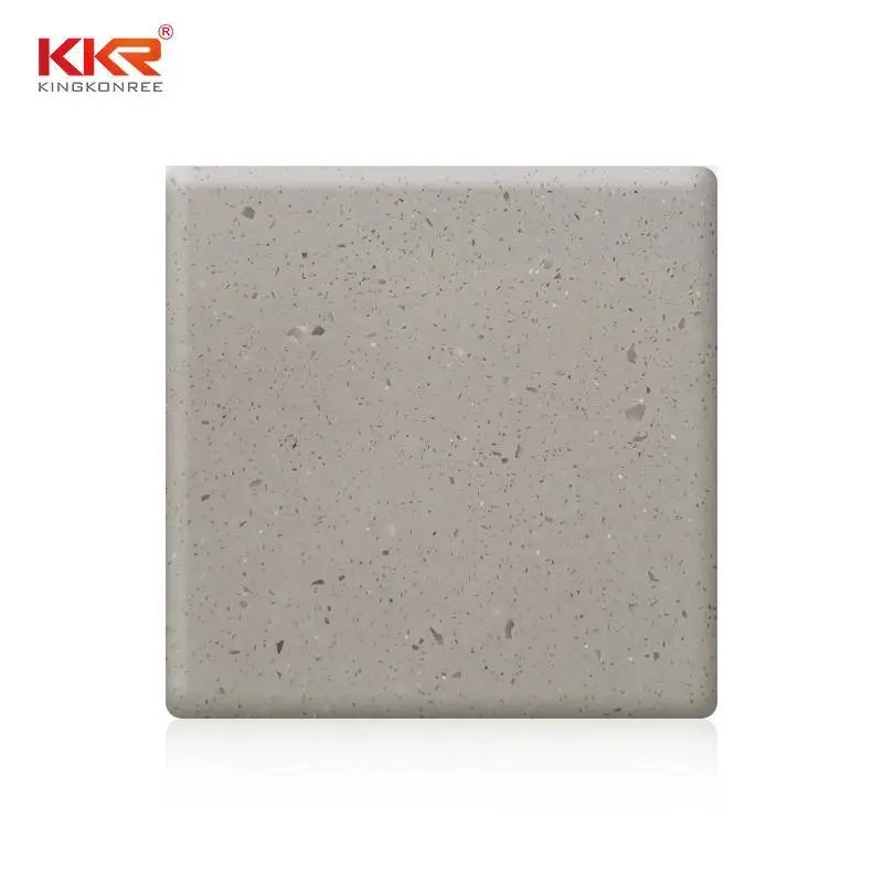folha de superfície sólida acrílica pura de pedra artificial cinzenta KKR-M de 3660mm2665 1
