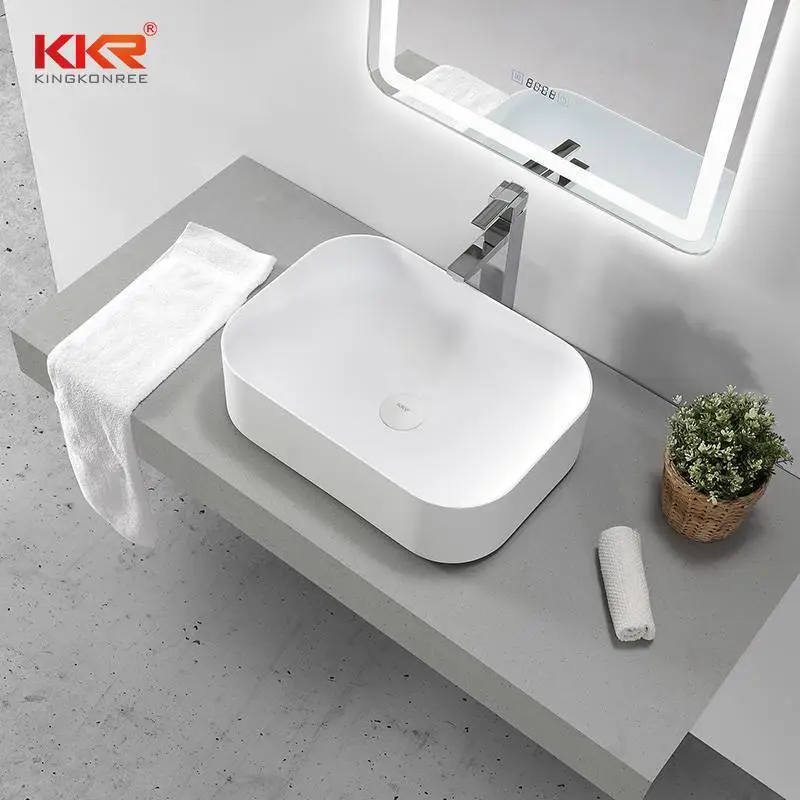 Superficie solida in pietra artificiale di nuovissimo design sopra il lavabo KKR-1152 1