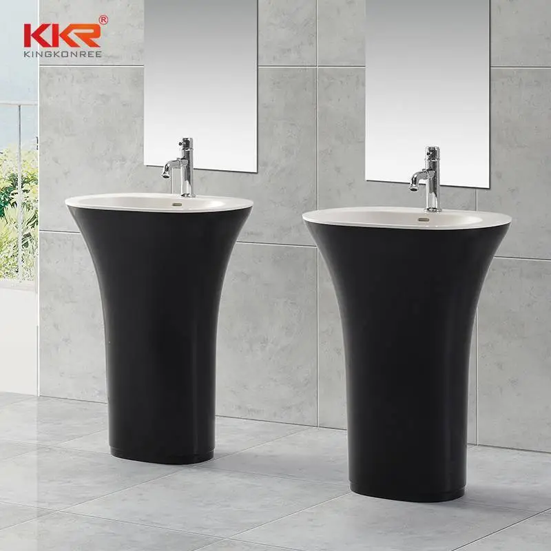 Lavabo freestanding in pietra acrilica con rivestimento in gel KKR-1383 1