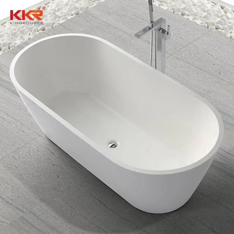 1670 mm kleine, modische Design-Badewanne aus Acryl mit fester Oberfläche KKR-B041 1