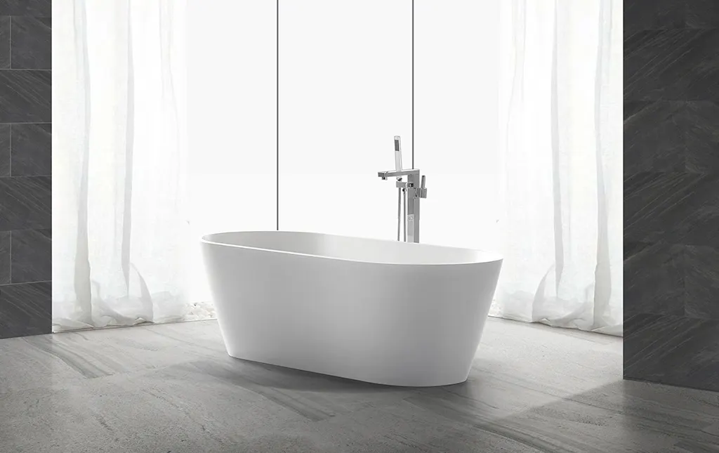 KingKonree reliable man made stone bathtub at discount for shower room 2