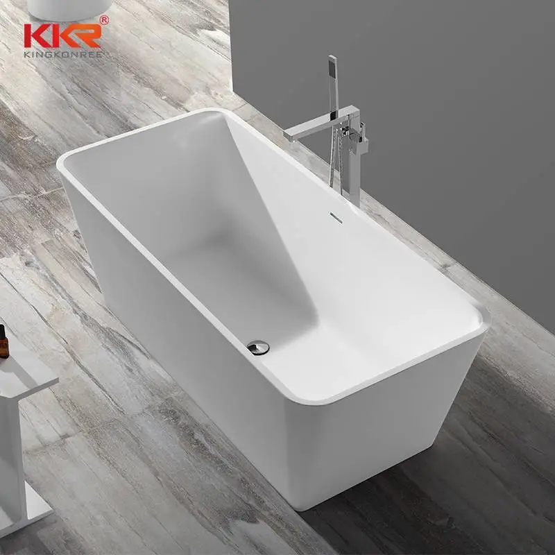 حوض استحمام من الرخام الأكريليك ذو سطح صلب بطول 150 سم تقريبًا KKR-B042 1