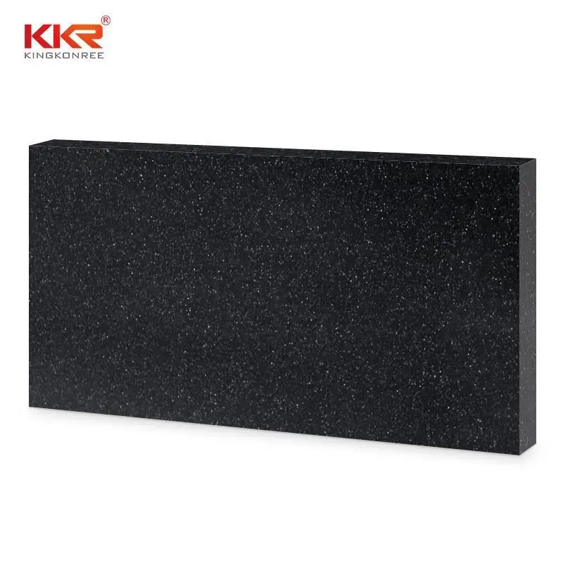 Feuilles de surface solide en marbre artificiel de petites puces scintillantes KKR-M1673 1