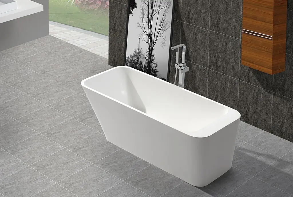 KingKonree bulk production white freestanding bathtub at discount for hotel 2