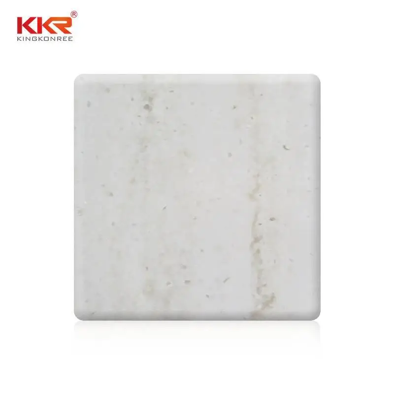Foglio di superficie solida con motivo in pietra acrilica in marmo artificiale da 3680 mm KKR-M6802 1