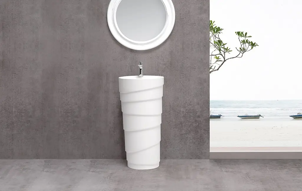 KingKonree floor standing basin unit customized for hotel 2