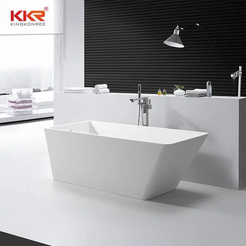 Freistehende Badewanne aus Mineralwerkstein für Badezimmermöbel KKR-B058 1