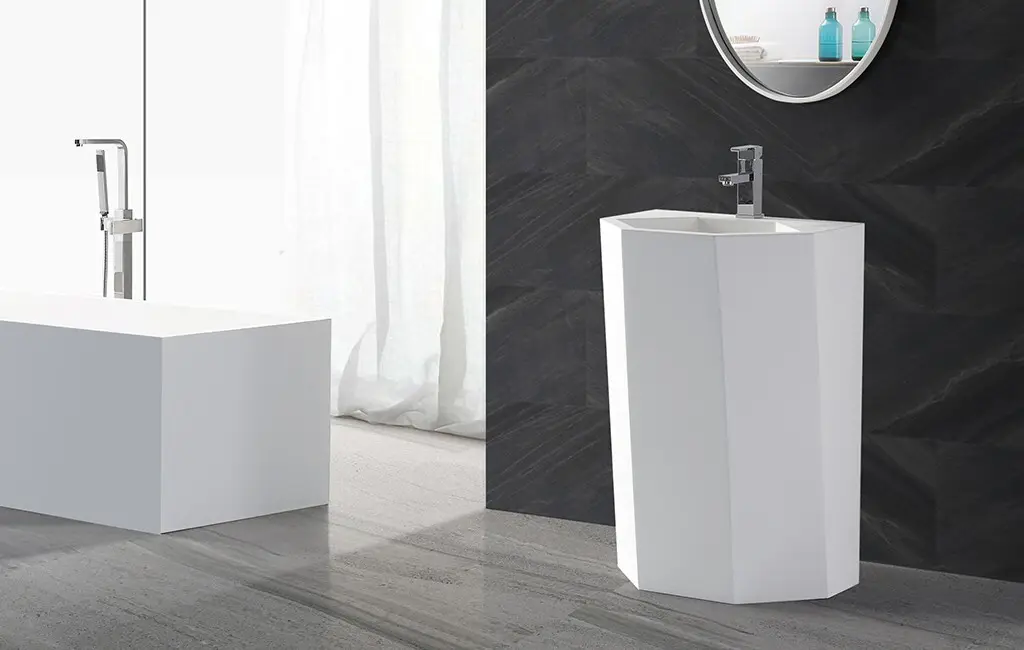KingKonree shelf free standing sink bowl factory price for bathroom 2