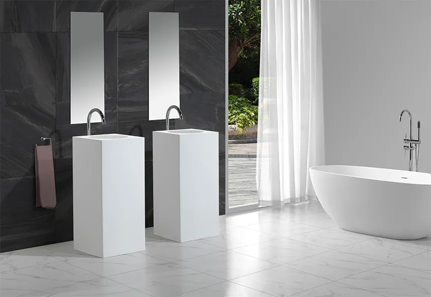 Italian floor standing basin design for home 2