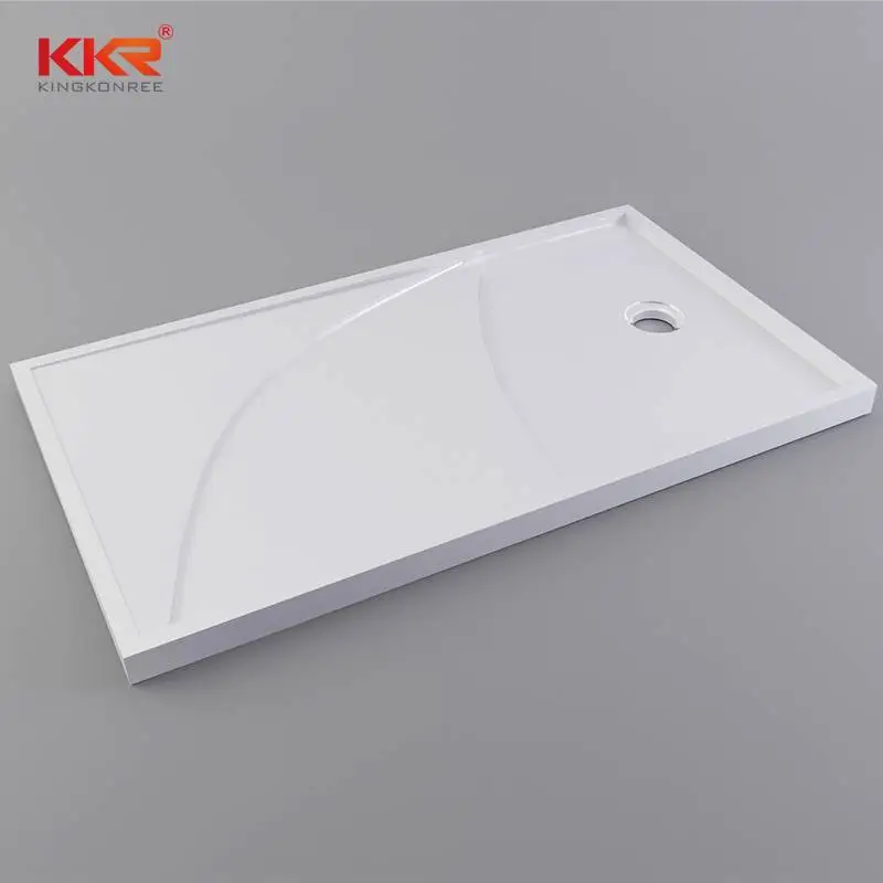 chuveiro de superfície sólida de mármore branco Tray KKR-T do comprimento de 1400mm012 1