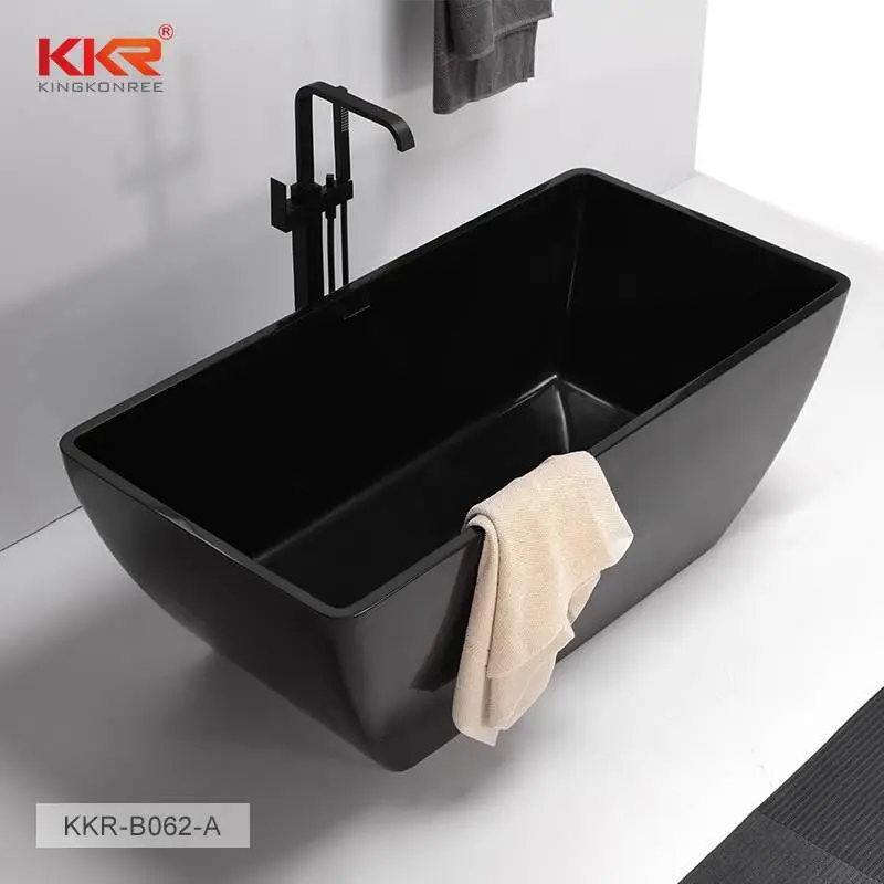 حوض استحمام ذو سطح صلب بلمسة نهائية سوداء غير لامعة KKR-B062 1