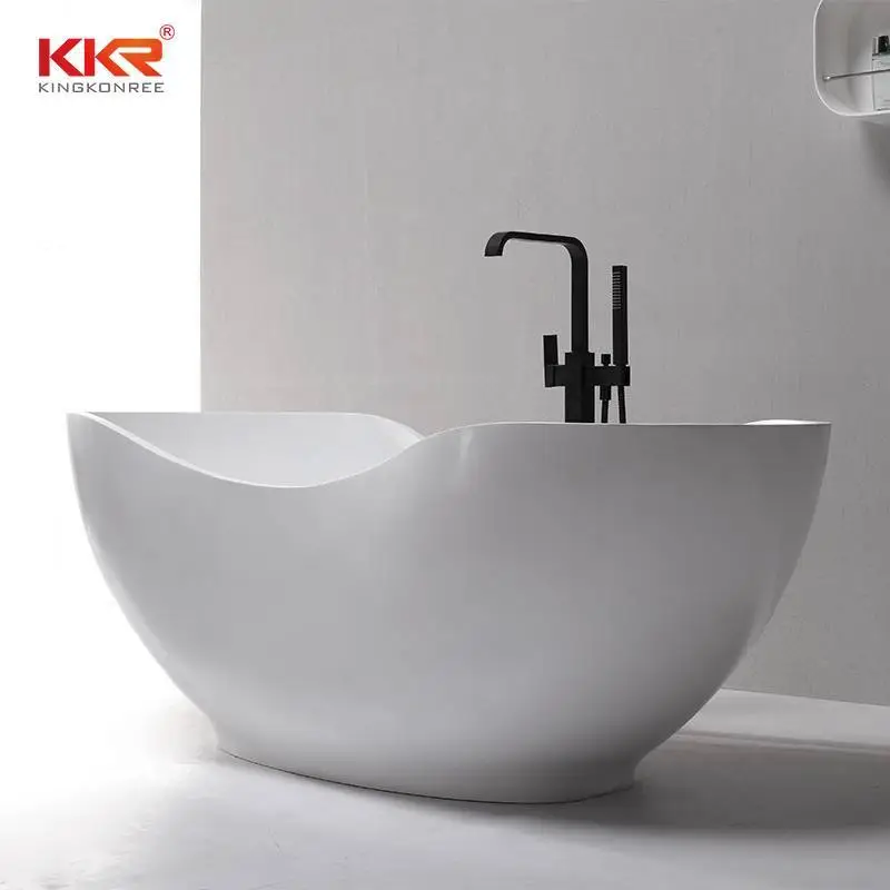 Nuova vasca da bagno con superficie solida in pietra acrilica di lunghezza 1700 mm KKR-B073-A 1