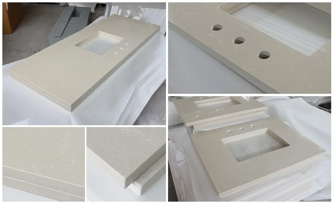 KingKonree artificial custom cultured marble vanity tops manufacturer for bathroom 2