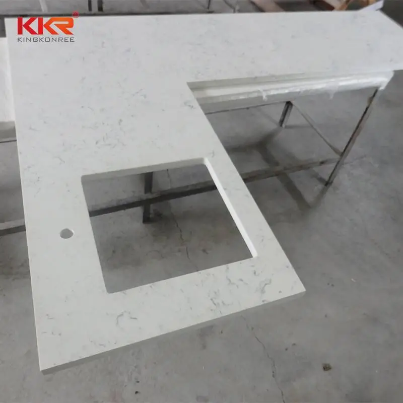 حجم مخصص الاكريليك سطح المطبخ الصلبة كونترتوب KKR-KT001 1
