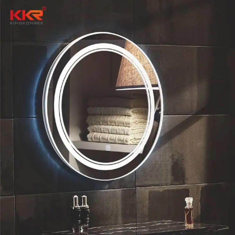 Specchio da bagno antiappannante per sanitari di forma rotonda KKR-8013 1