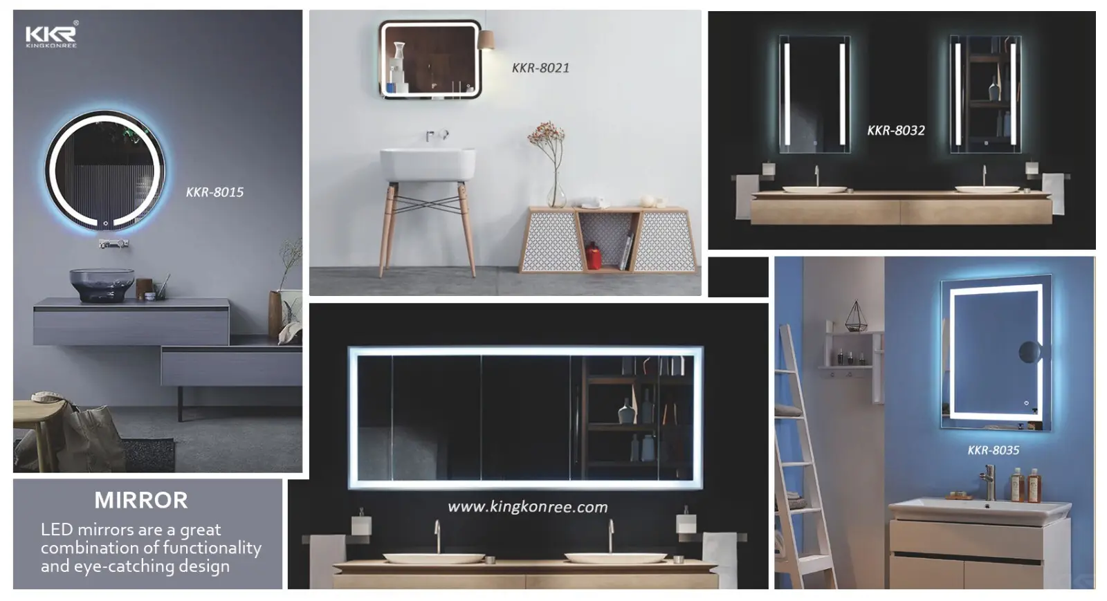 concrete led standing mirror supplier for bathroom 2