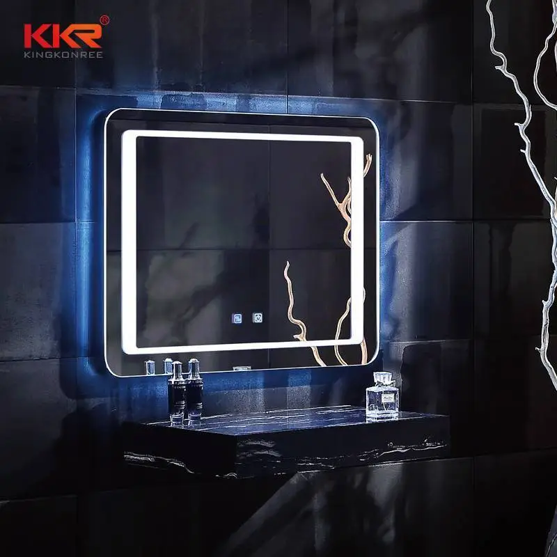 Kunststein-Badezimmer-LED-Spiegel Defog KKR-8020 1