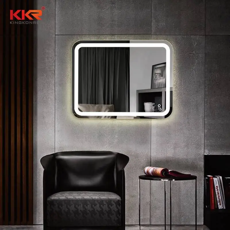 Miroir LED de conception de beauté d'angle rond KKR-8021 1