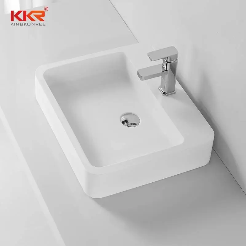 Superficie solida acrilica di fascia alta sopra il lavabo KKR-1324 1