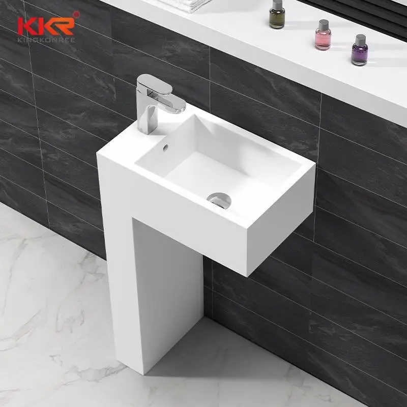 Lavabo freestanding sanitario per bagno in superficie solida acrilica dal design unico KKR-1583 1