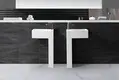 solid free standing sink bowl wall customized for bathroom 2