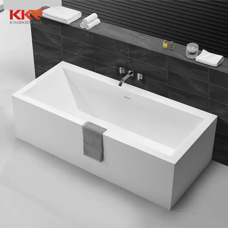 حوض استحمام ذو سطح صلب مستطيل مقابل الحائط KKR-B060 1