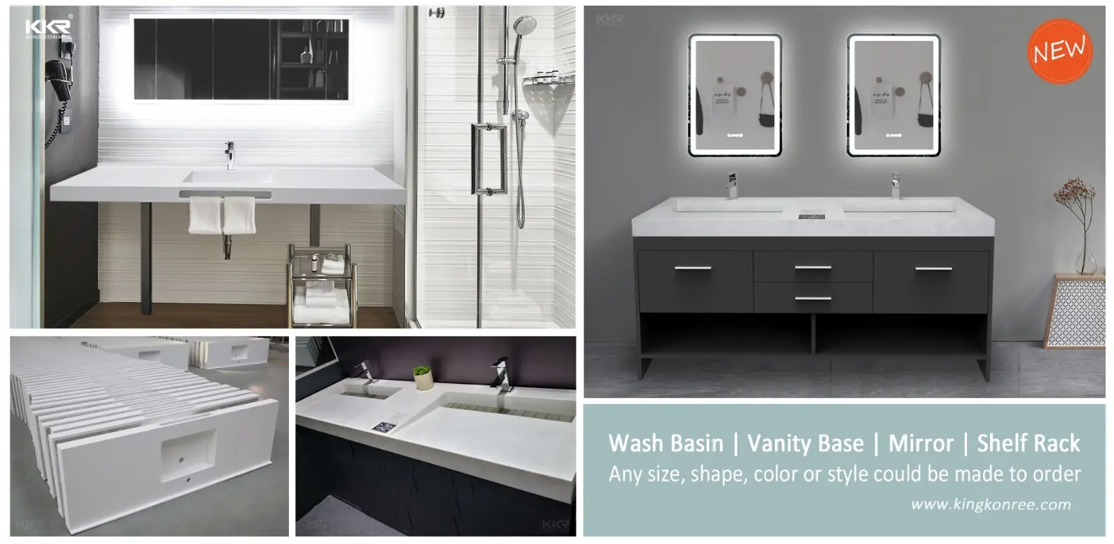 piece all in one bathroom sink and countertop latest design for hotel 2