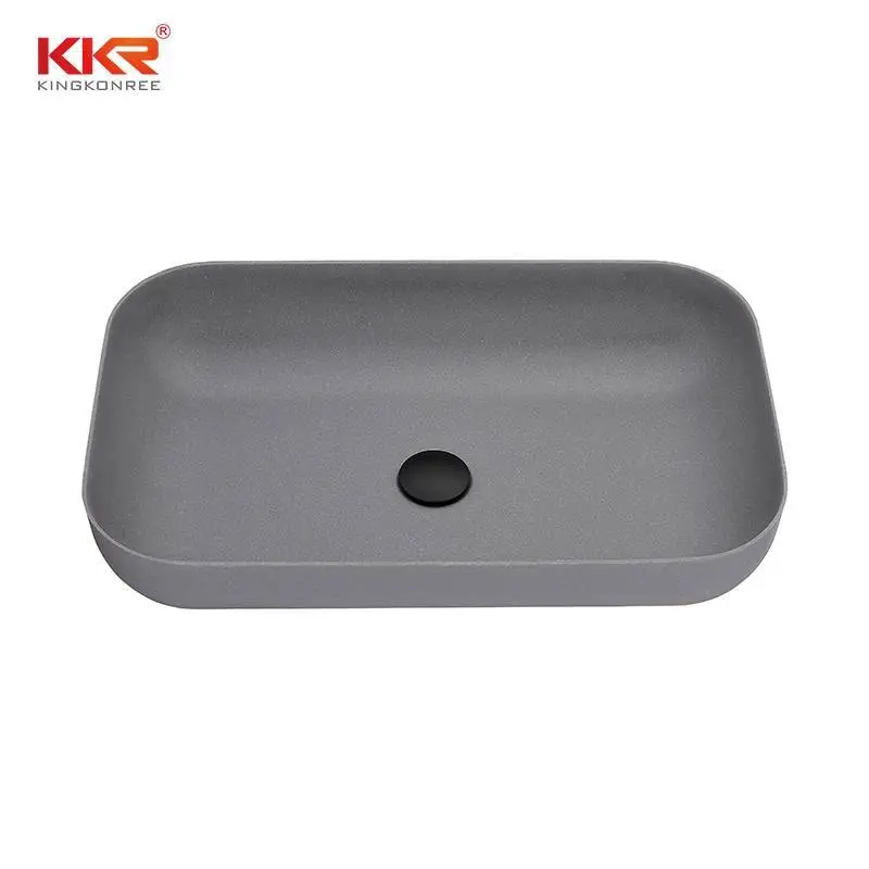 Fregadero de cocina de piedra de cuarzo de alta dureza, lavabo de baño, fregadero de color Mable KKR-QS2145 1