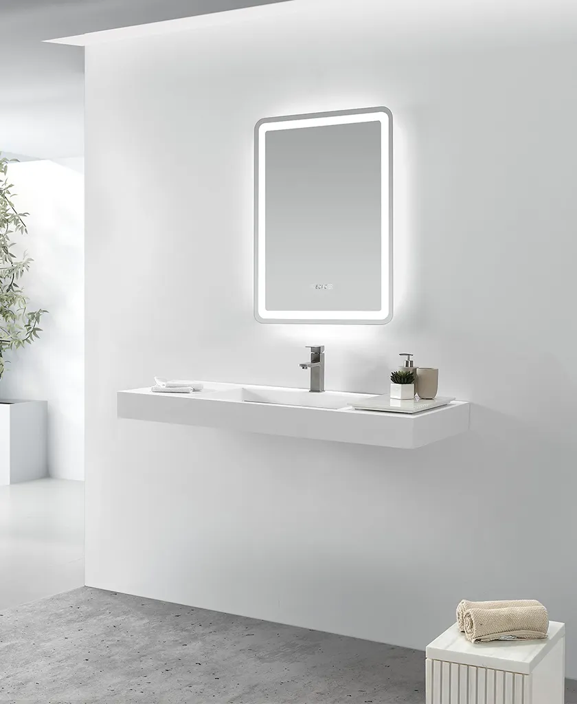 brown wall mount corner sink customized for hotel 2