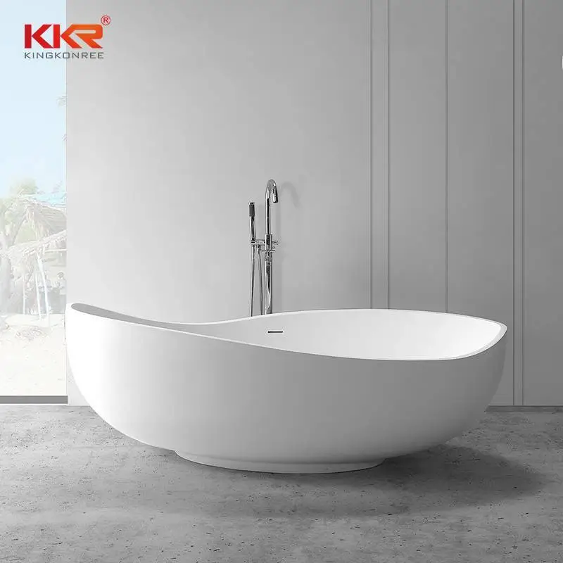 Banheira autônoma de superfície sólida branca com design moderno e recém-chegado KKR-B098 1