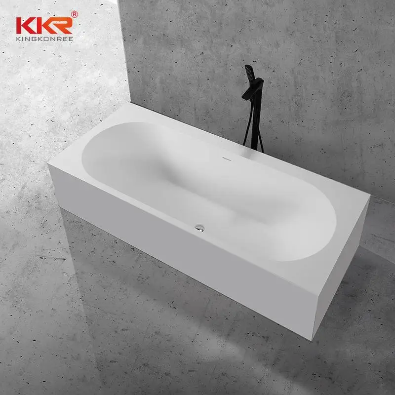 Vasca da bagno in superficie solida acrilica incorporata multiuso su misura KKR-B107 1