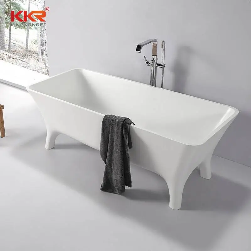 Lanciamo di recente la vasca da bagno in superficie solida acrilica con quattro gambe KKR-B103 1