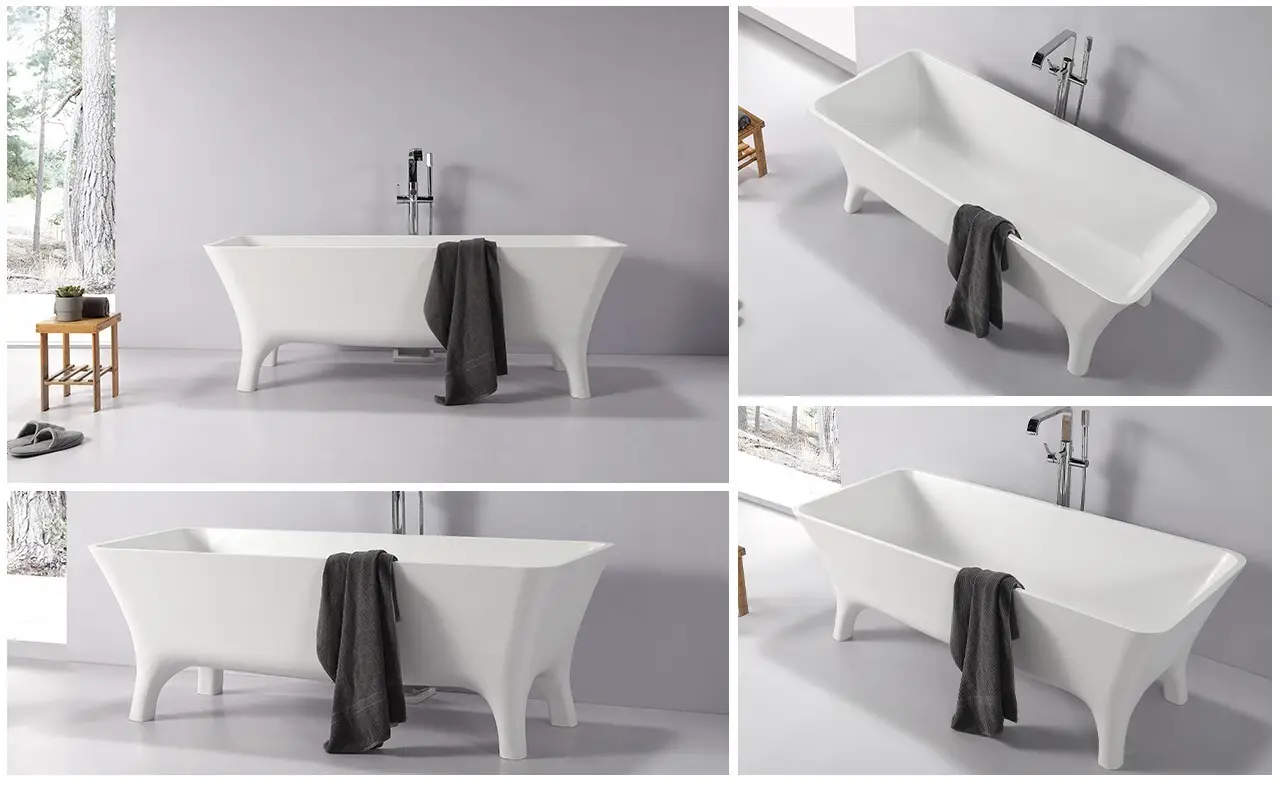 KingKonree bulk production freestanding acrylic soaking tubs custom for family decoration 8