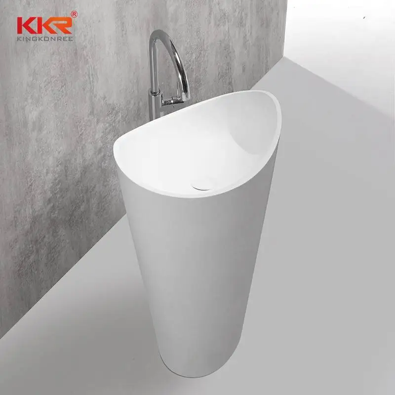 Recién llegado, lavabo independiente de piedra de superficie sólida de mármol artificial KKR-1900 1