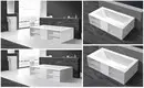 white resin stone bathtub custom for hotel 8