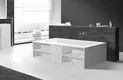 white resin stone bathtub custom for hotel 2