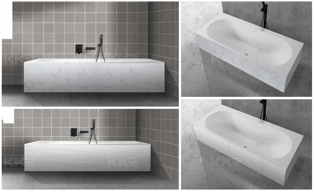 KingKonree black artificial stone bathtub manufacturer for hotel 8