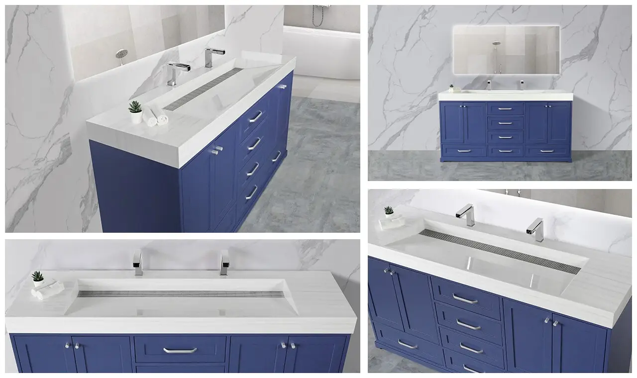 KingKonree hot-sale double sink cabinet factory for hotel 4