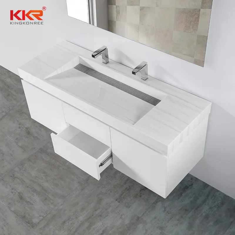 Kingkonree Smooth Vertical Culture Marble White Shower Wall Panel Shower Surround Tubs KKR-CMW20 1