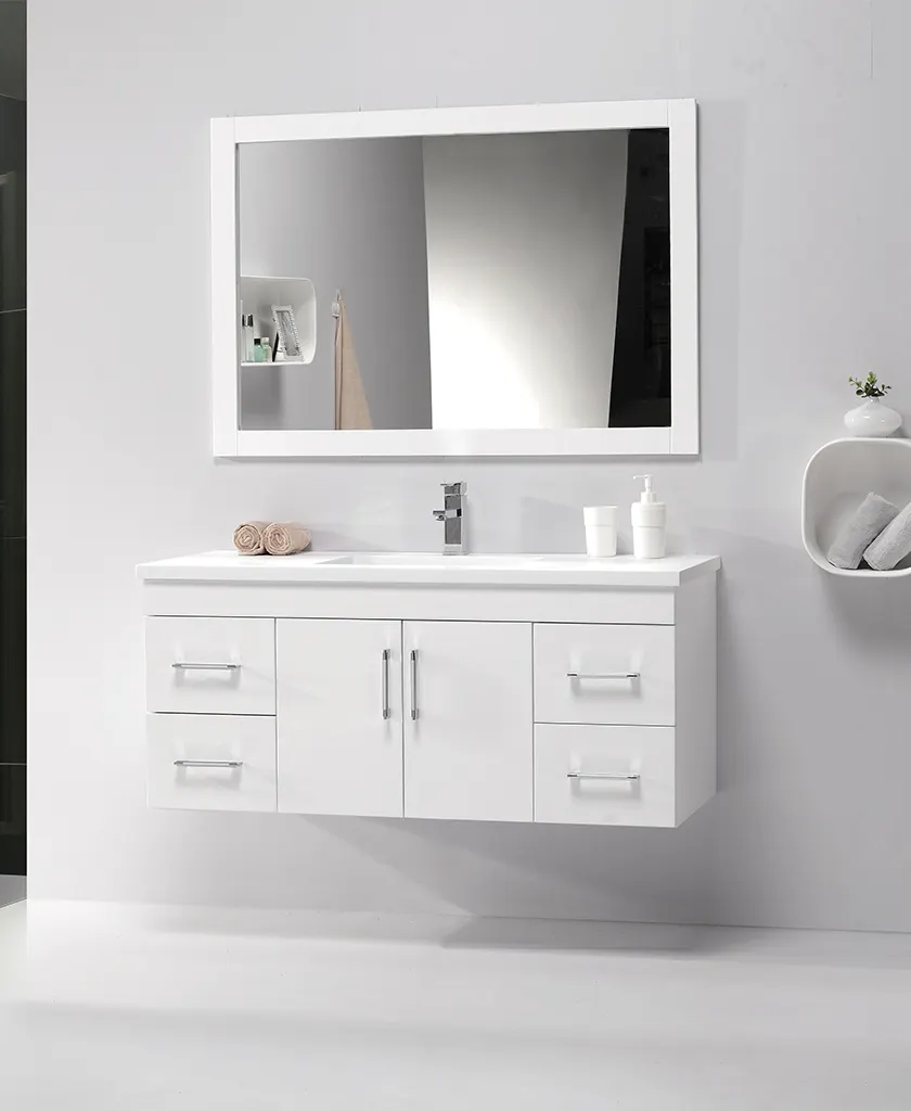 KingKonree approved floating bathroom cabinet factory for hotel 2