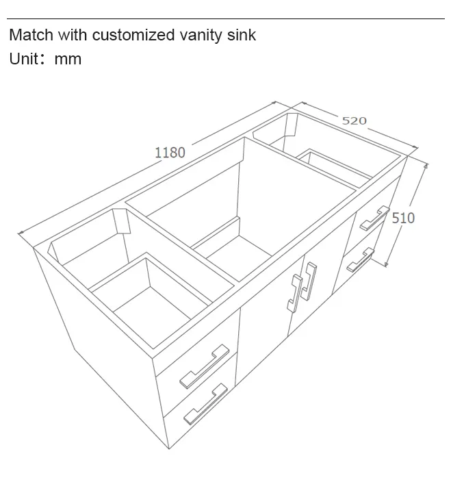 KingKonree approved floating bathroom cabinet factory for hotel 3