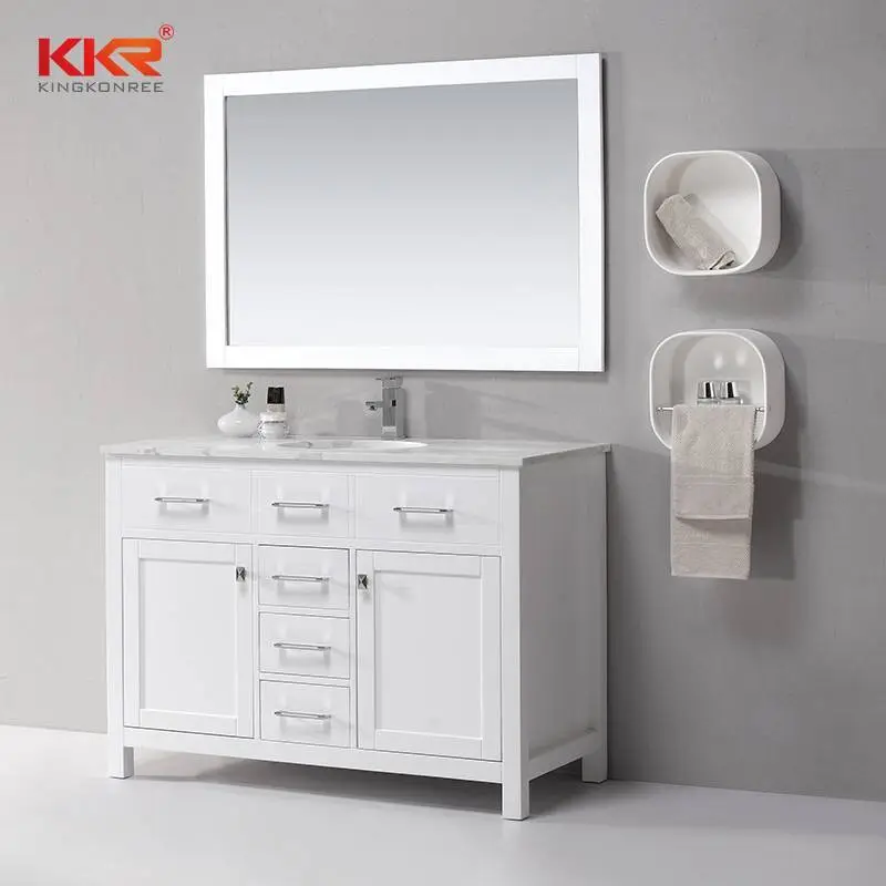 Venda quente estilo europeu design mármore vaidade armário de banheiro KKR-707CF 1