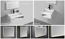 KingKonree square wall hung basin with towel rail sink for hotel 4